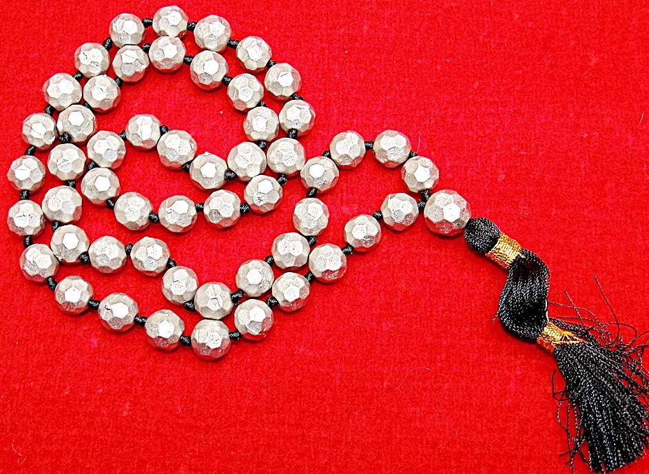 Parad mala 9 mm sized beads in diamond cutting , Superb quality - Devshoppe