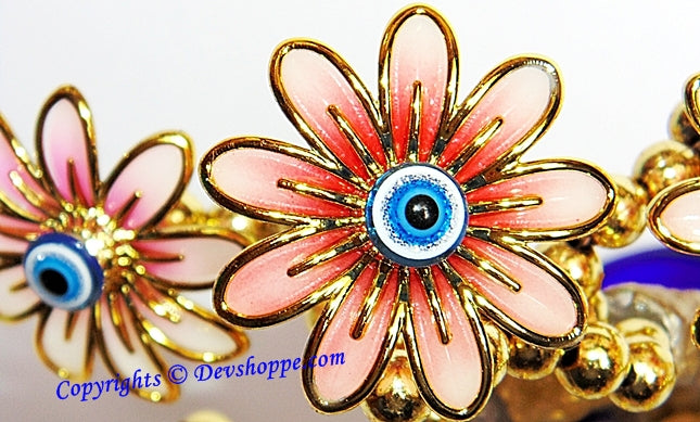 Feng Shui Evil Eye Tree for good luck and Prosperity - Pink colored - Devshoppe