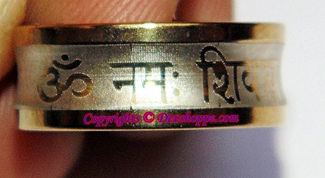 Aum (Om) namah shivay metal finger ring - Devshoppe