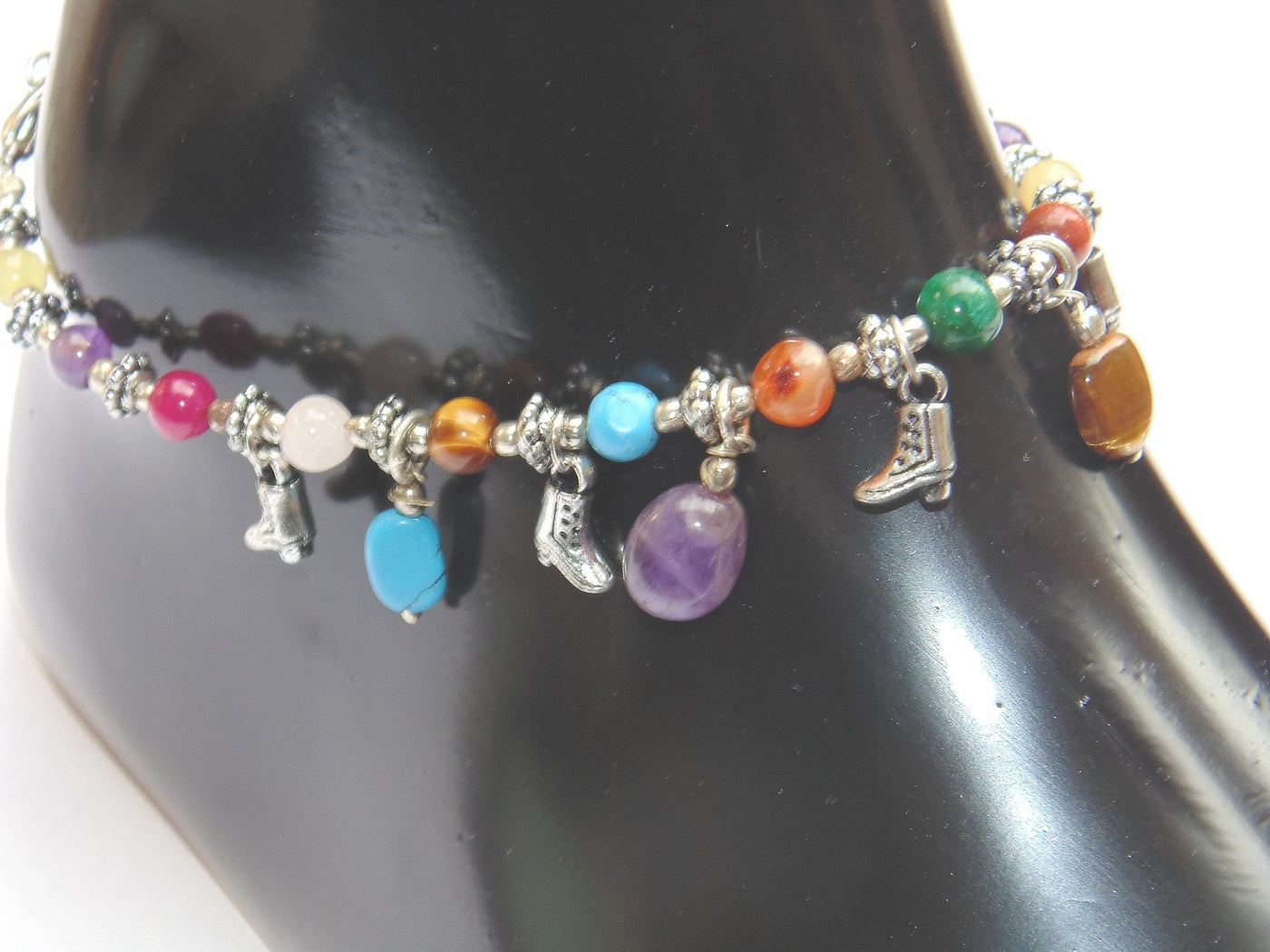 Navratna Anklet - made up from Semi Precious stones - Devshoppe