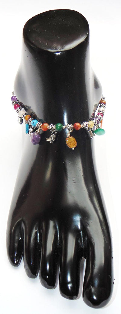 Navratna Anklet - made up from Semi Precious stones - Devshoppe