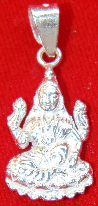 Goddess Maha Lakshmi pure silver pendant — Devshoppe