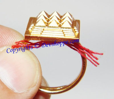 Fully adjustable high quality Pyramid ring in brass for positive energy - Devshoppe