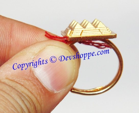 Fully adjustable high quality Pyramid ring in brass for positive energy - Devshoppe