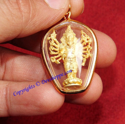 Vira Ganesha (Ganpati) pendant - The Warrior Ganesha - Devshoppe