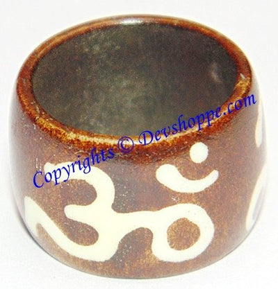 Wooden Aum (Om) Ring - Devshoppe