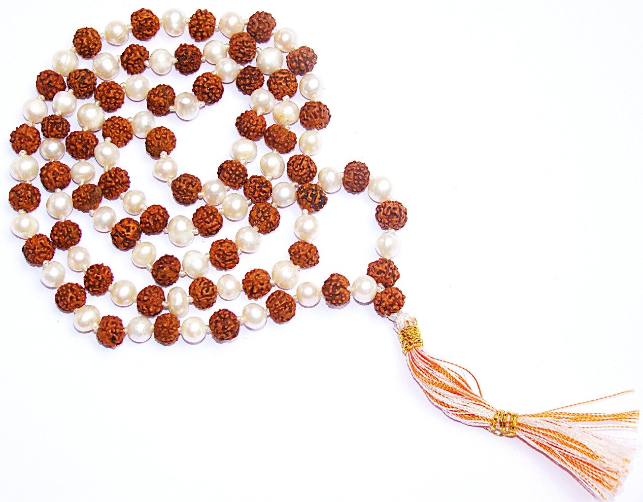 Rudraksha Pearl (moti) combination mala Superb quality - Devshoppe