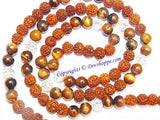 Rudraksha Tiger eye combination mala for Power and Confidence - Devshoppe