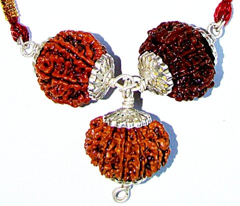 Lakshmi Ganesha Rudraksha Pendant for Wealth and Prosperity - Devshoppe