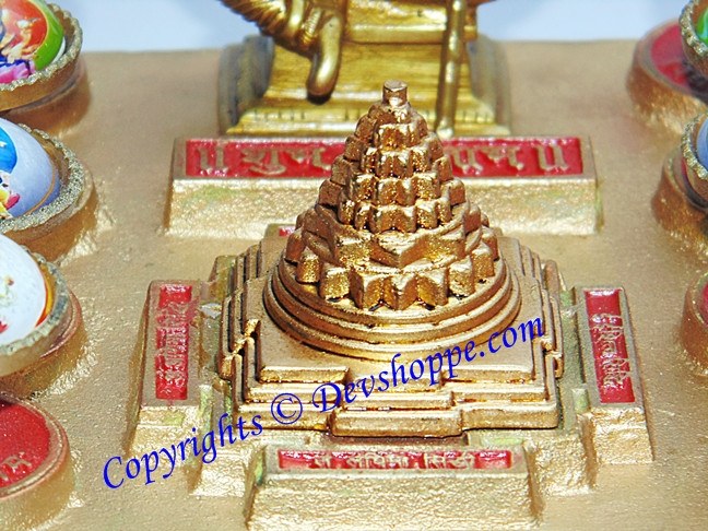 Sri Ashtalakshmi Yantra Chowki with Meru yantra - Devshoppe