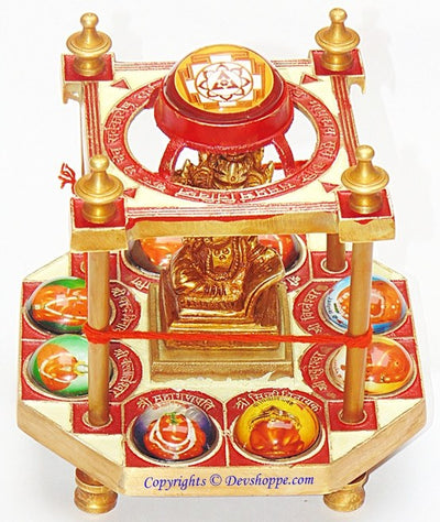 Sri Ashtavinayak ( Eight Ganesha ) Yantra Chowki - Devshoppe