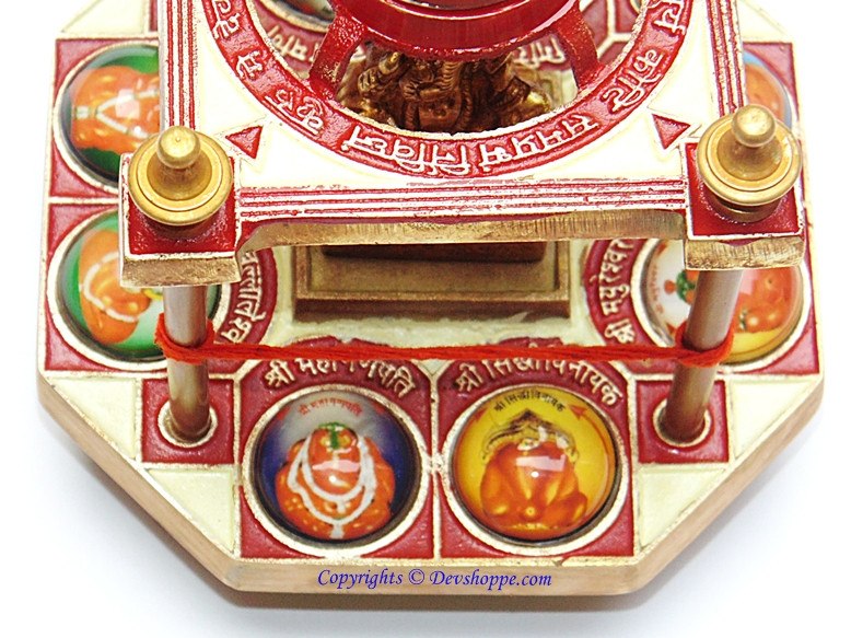 Sri Ashtavinayak ( Eight Ganesha ) Yantra Chowki - Devshoppe