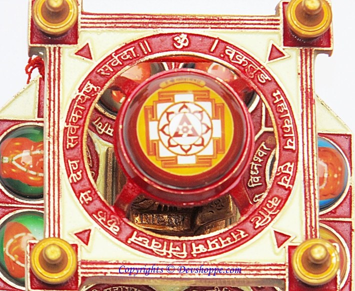 Sri Ashtavinayak ( Eight Ganesha ) Yantra Chowki - Devshoppe