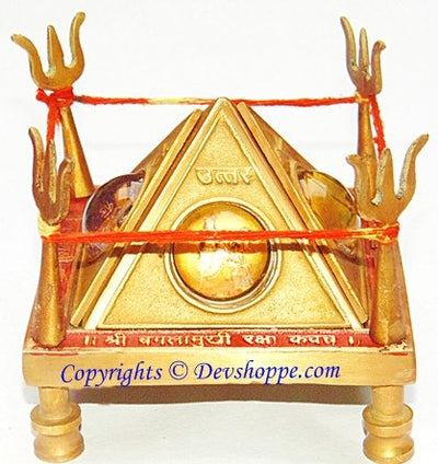 Sri Baglamukhi Raksha Kavach Yantra Chowki - Devshoppe