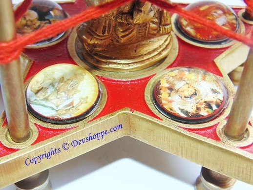 Sri Panchmukhi Hanuman yantra Chowki with Panchmukhi Hanuman idol - Devshoppe