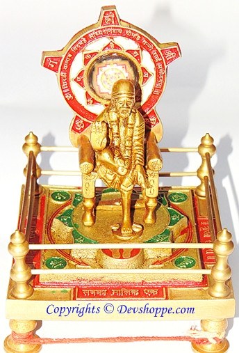 Sri Shirdi Sai Baba Yantra Chowki - Devshoppe