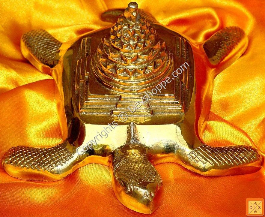 Brass Kurm Meru Shri Yantra - Devshoppe