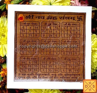 Sri Navagraha yantra on bhojpatra - Devshoppe